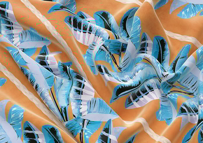 Miami, Blue - Motorised Roman Blind - Image 4